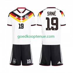 Thuis Tenue van Duitsland Leroy Sane 19 Kind 2-13 jaar WK 2026 Korte Mouw