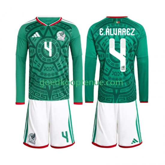 Thuis Tenue van Mexico Edson Alvarez 4 Kind 2-13 jaar WK 2026 Lange Mouw
