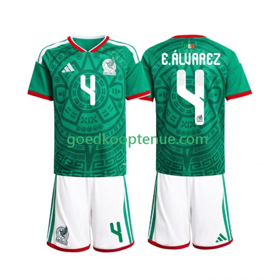 Thuis Tenue van Mexico Edson Alvarez 4 Kind 2-13 jaar WK 2026 Korte Mouw
