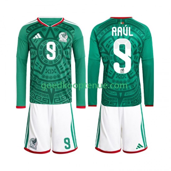 Thuis Tenue van Mexico Raul Jimenez 9 Kind 2-13 jaar WK 2026 Lange Mouw