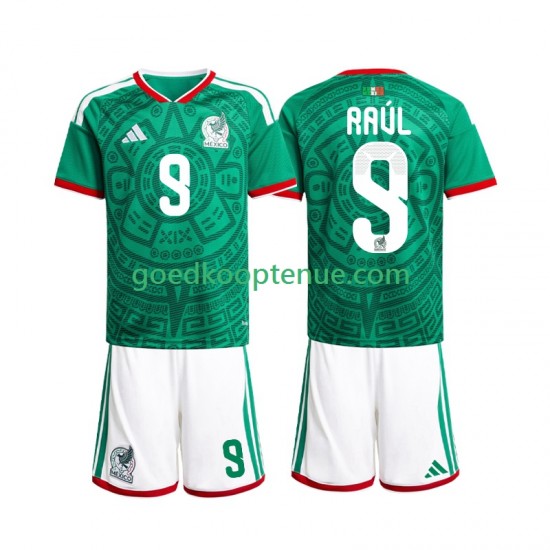 Thuis Tenue van Mexico Raul Jimenez 9 Kind 2-13 jaar WK 2026 Korte Mouw