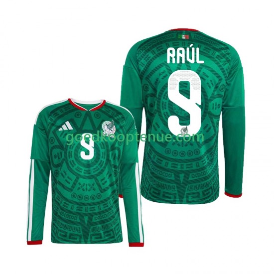 Thuis Tenue van Mexico Raul Jimenez 9 Heren WK 2026 Lange Mouw