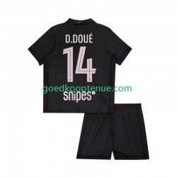 4de Tenue van Paris Saint-Germain Desire Doue 14 Kind 2-13 jaar 2025-26 Korte Mouw