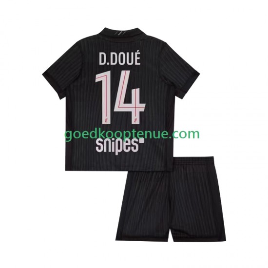 4de Tenue van Paris Saint-Germain Desire Doue 14 Kind 2-13 jaar 2025-26 Korte Mouw