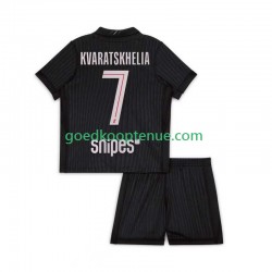 4de Tenue van Paris Saint-Germain Khvicha Kvaratskhelia 7 Kind 2-13 jaar 2025-26 Korte Mouw