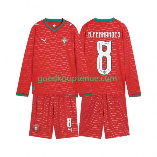 Thuis Tenue van Portugal Bruno Fernandes 8 Kind 2-13 jaar WK 2026 Lange Mouw