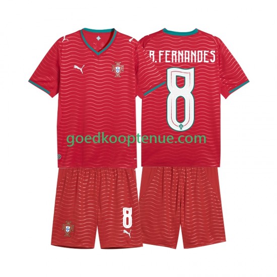 Thuis Tenue van Portugal Bruno Fernandes 8 Kind 2-13 jaar WK 2026 Korte Mouw