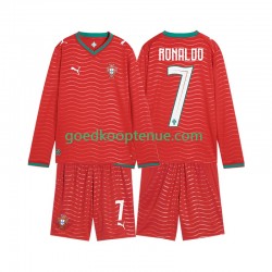 Thuis Tenue van Portugal Cristiano Ronaldo 7 Kind 2-13 jaar WK 2026 Lange Mouw