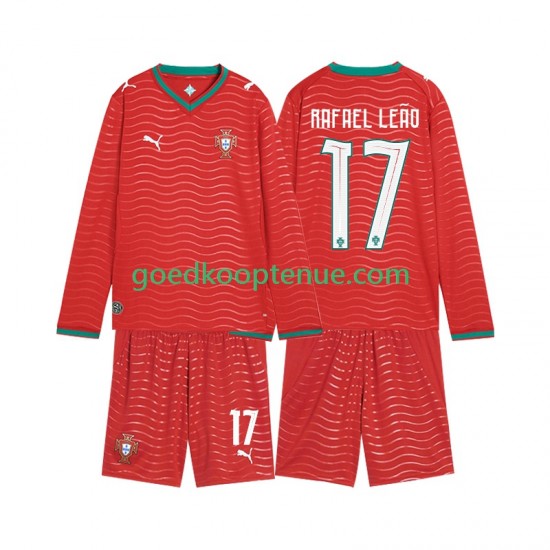 Thuis Tenue van Portugal Rafael Leao 17 Kind 2-13 jaar WK 2026 Lange Mouw