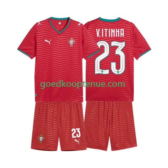 Thuis Tenue van Portugal Vitinha 23 Kind 2-13 jaar WK 2026 Korte Mouw