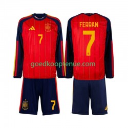 Thuis Tenue van Spanje Ferran Torres 7 Kind 2-13 jaar WK 2026 Lange Mouw
