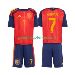 Thuis Tenue van Spanje Ferran Torres 7 Kind 2-13 jaar WK 2026 Korte Mouw