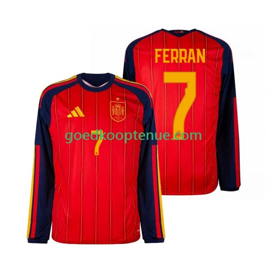Thuis Tenue van Spanje Ferran Torres 7 Heren WK 2026 Lange Mouw