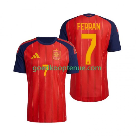 Thuis Tenue van Spanje Ferran Torres 7 Heren WK 2026 Korte Mouw