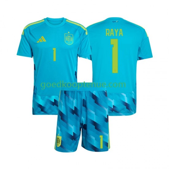 Thuis Tenue van Spanje Keepersshirt David Raya 1 Kind 2-13 jaar WK 2026 Korte Mouw