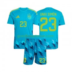 Thuis Tenue van Spanje Keepersshirt Unai Simon 23 Kind 2-13 jaar WK 2026 Korte Mouw