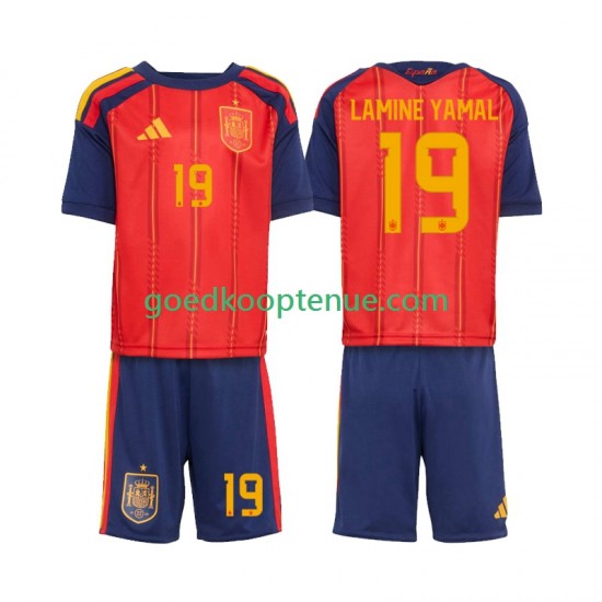 Thuis Tenue van Spanje Lamine Yamal 19 Kind 2-13 jaar WK 2026 Korte Mouw
