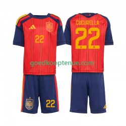 Thuis Tenue van Spanje Marc Cucurella 22 Kind 2-13 jaar WK 2026 Korte Mouw