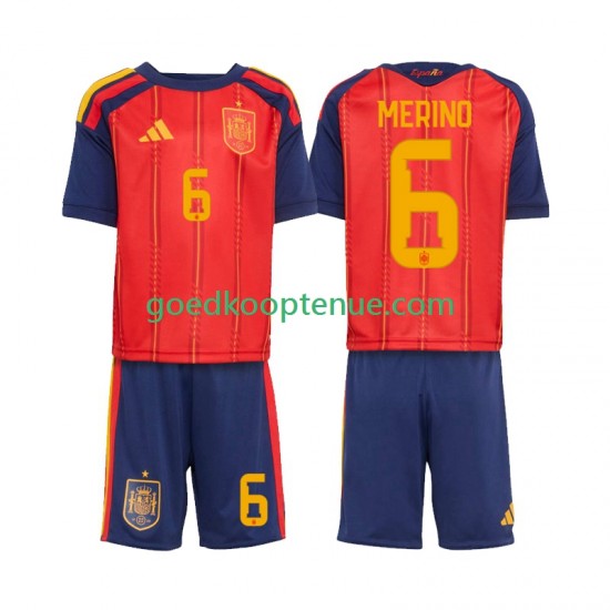 Thuis Tenue van Spanje Mikel Merino 6 Kind 2-13 jaar WK 2026 Korte Mouw