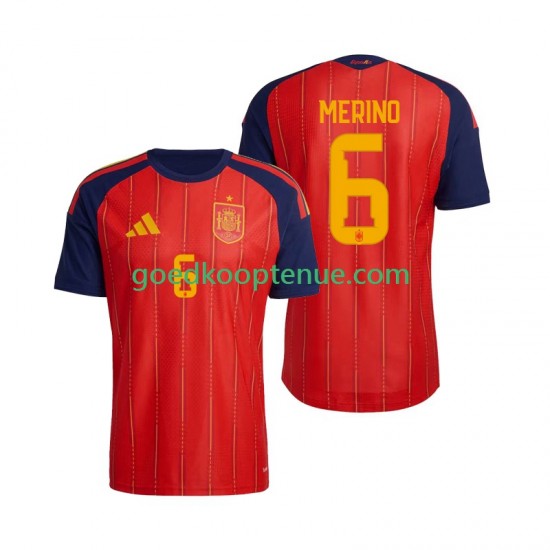 Thuis Tenue van Spanje Mikel Merino 6 Heren WK 2026 Korte Mouw