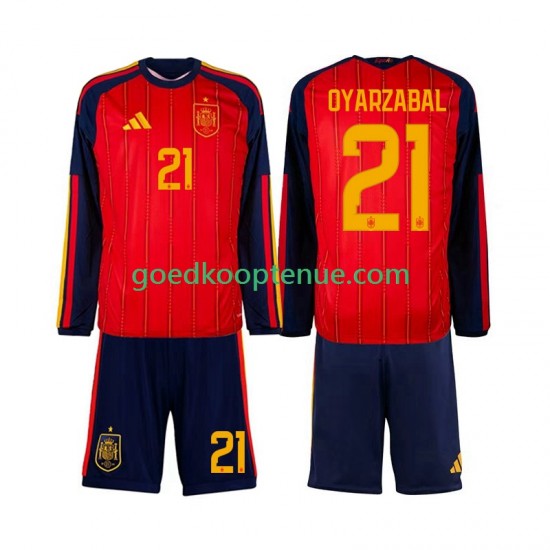 Thuis Tenue van Spanje Mikel Oyarzabal 21 Kind 2-13 jaar WK 2026 Lange Mouw