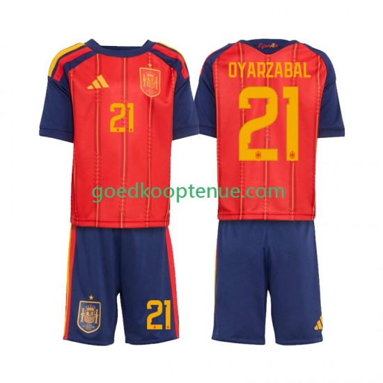 Thuis Tenue van Spanje Mikel Oyarzabal 21 Kind 2-13 jaar WK 2026 Korte Mouw