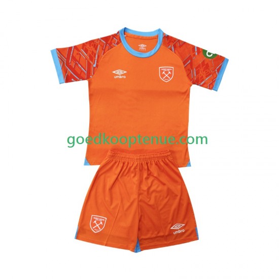 Uit Tenue van West Ham United Keepersshirt Kind 2-13 jaar 2025-26 Korte Mouw