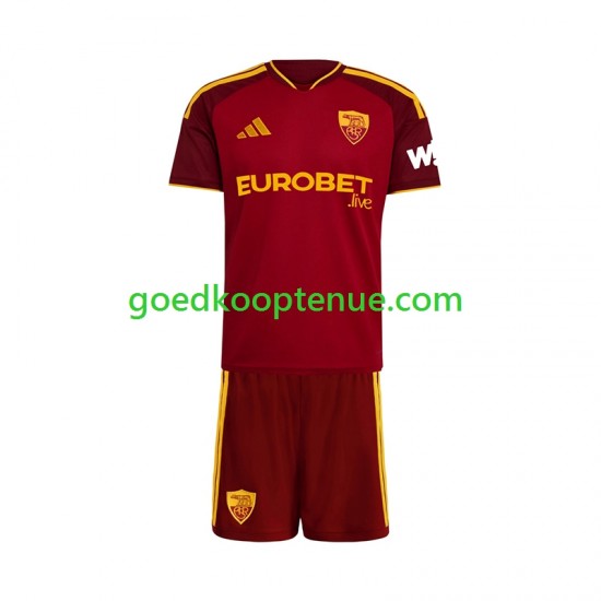 Thuis Tenue van AS Roma Kind 2-13 jaar 2026-27 Korte Mouw