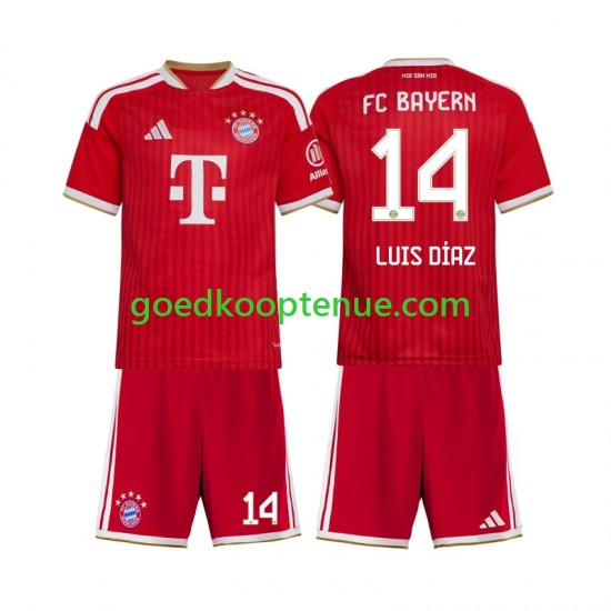 Thuis Tenue van FC Bayern München Luis Diaz 14 Kind 2-13 jaar 2026-27 Korte Mouw