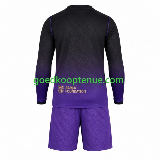 Uit Tenue van FC Barcelona Kind 2-13 jaar 2026-27 Lange Mouw