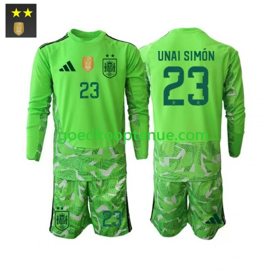 3de Tenue van Spanje Keepersshirt Unai Simon 23 Kind 2-13 jaar 2026-27 Lange Mouw
