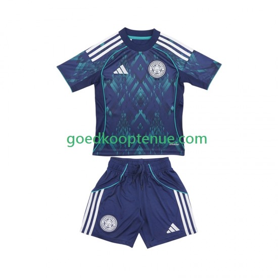 Uit Tenue van Leicester City Kind 2-13 jaar 2025-26 Korte Mouw