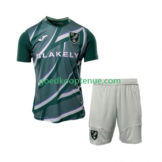 Uit Tenue van Norwich City Kind 2-13 jaar 2025-26 Korte Mouw