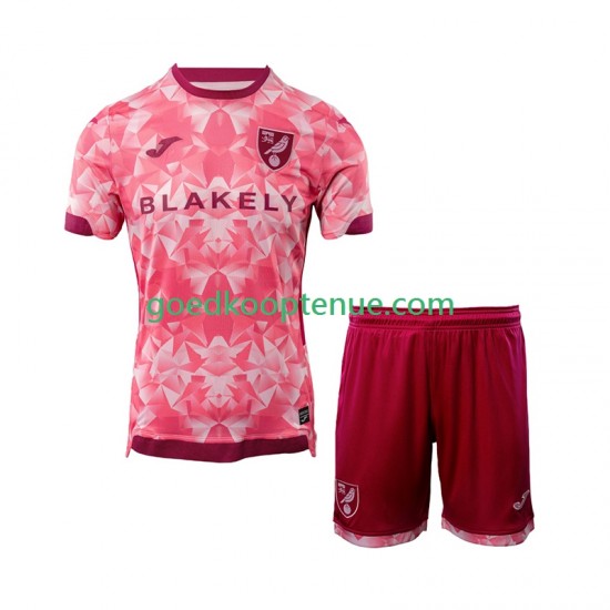 3de Tenue van Norwich City Kind 2-13 jaar 2025-26 Korte Mouw