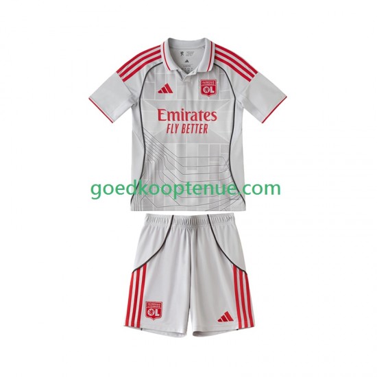 3de Tenue van Olympique Lyonnais Kind 2-13 jaar 2025-26 Korte Mouw