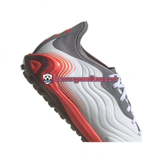 Voetbalschoenen Adidas COPA SENSE.1 TF White Gnist Rood Grijs Wit