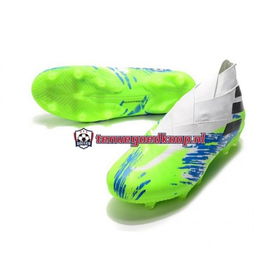Voetbalschoenen Adidas Nemeziz9 FG Blauw Wit Groente