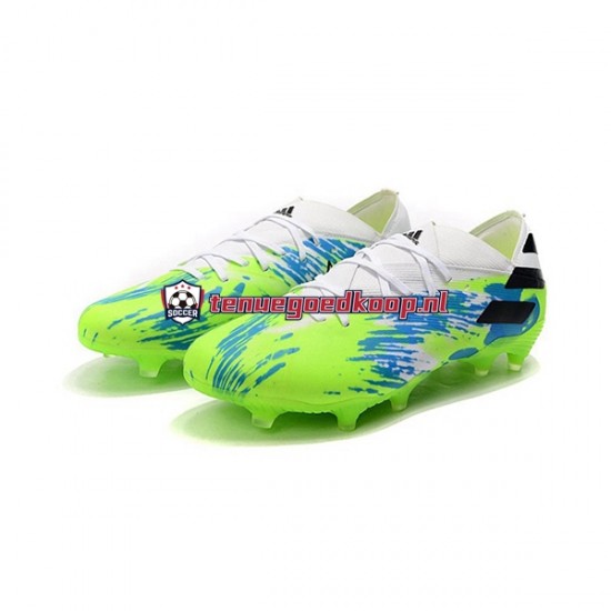 Voetbalschoenen Adidas Nemeziz9.1 FG Blauw Groente Zwart