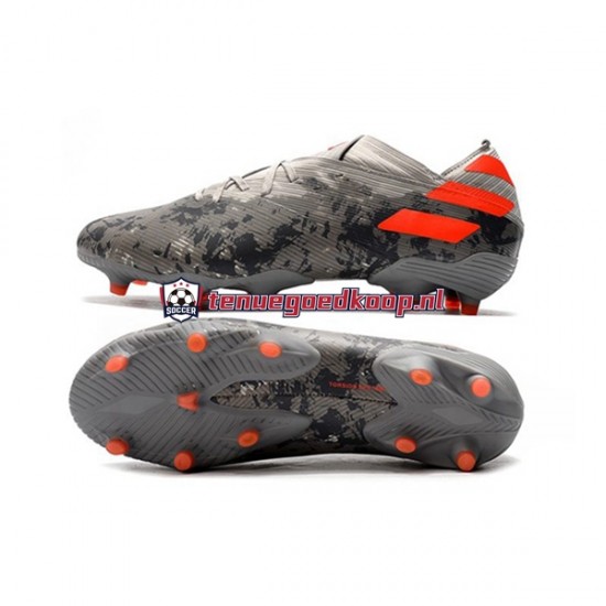 Voetbalschoenen Adidas Nemeziz9.1 FG Grijs Oranje Wit