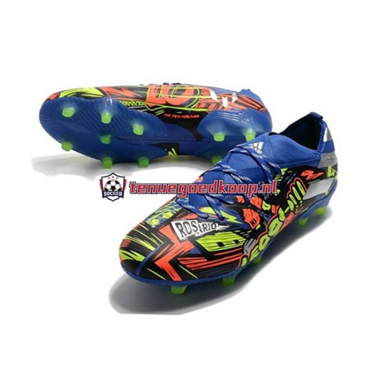 Voetbalschoenen Adidas Nemeziz9.1 FG The Journey Blauw Geel Wit
