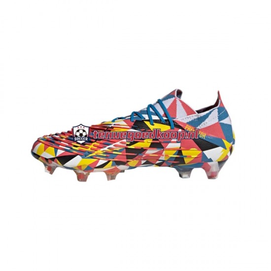 Voetbalschoenen Adidas Predator EDGE.1 L FG Geometric Blauw Geel