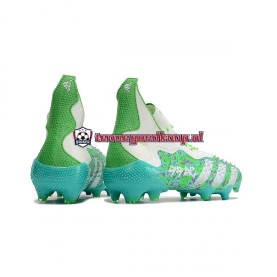 Voetbalschoenen Adidas Predator FREAK FG Wit Groente