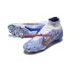 Voetbalschoenen Nike Air Zoom Mercurial Superfly IX Elite FG Goud Blauw Wit