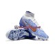 Voetbalschoenen Nike Air Zoom Mercurial Superfly IX Elite FG Goud Blauw Wit