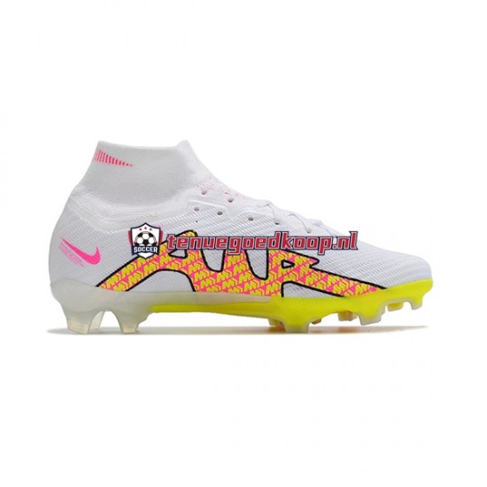 Voetbalschoenen Nike Air Zoom Mercurial Superfly IX Elite FG Roze Geel Wit