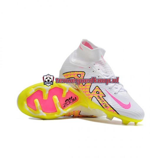 Voetbalschoenen Nike Air Zoom Mercurial Superfly IX Elite FG Roze Geel Wit