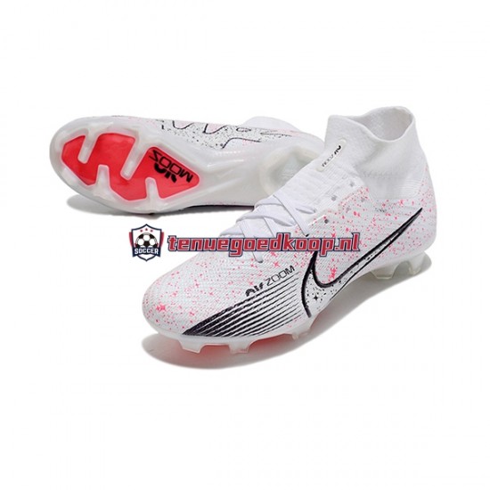 Voetbalschoenen Nike Air Zoom Mercurial Superfly IX Elite FG Rood Wit Zwart