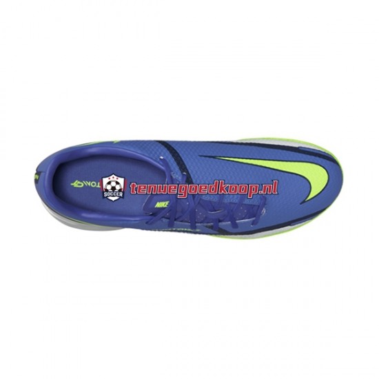 Voetbalschoenen Nike Phantom GT2 Recharge Academy IC Halle Grijs Blauw Geel