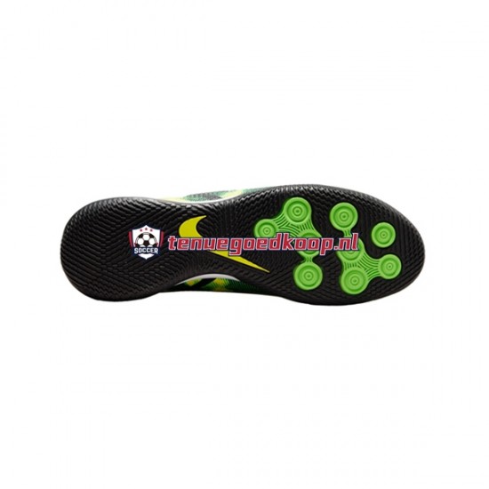Voetbalschoenen Nike Phantom GT2 Shockwave Academy DF IC Halle Grijs Groente Zwart