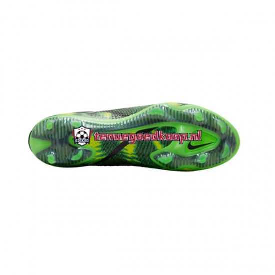 Voetbalschoenen Nike Phantom GT2 Shockwave Elite DF FG Grijs Groente Zwart